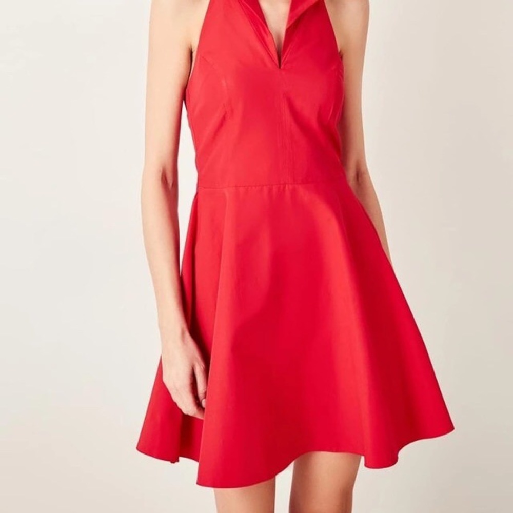 Red Halter Mini Dress - Picture 3 of 4